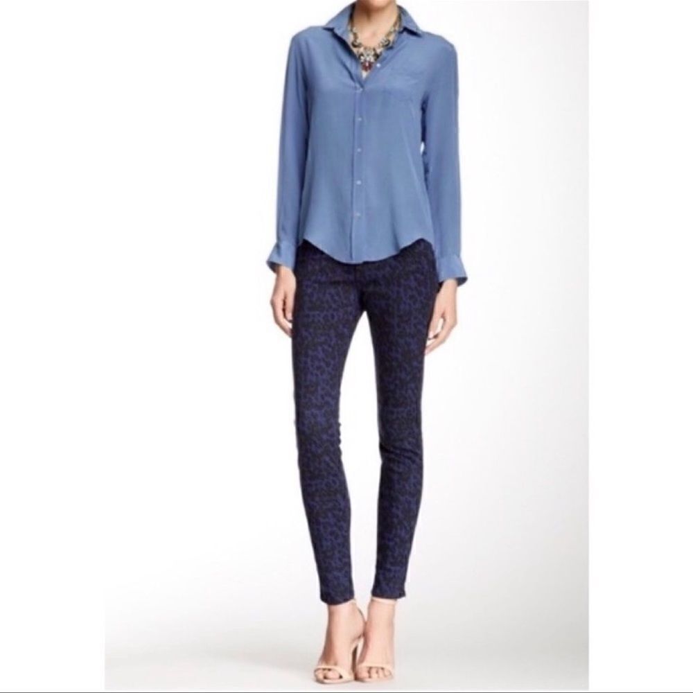 Joe's Jeans Wild Collection High Water Skinny Jeans in Blue Leopard Print